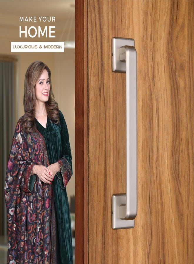LAPO Door Handle Cool Door Pull Handles For Main Door|Main Door Handle|Door Handle|Zinc Alloy(10 Inches- Pack Of 1)Matt Finish|3 Years Warranty,Silver - Image 2